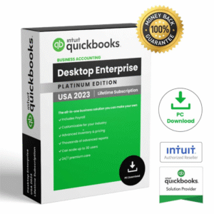 Intuit QuickBooks Desktop Entreprise 2023- US Version- Lifetime Activation